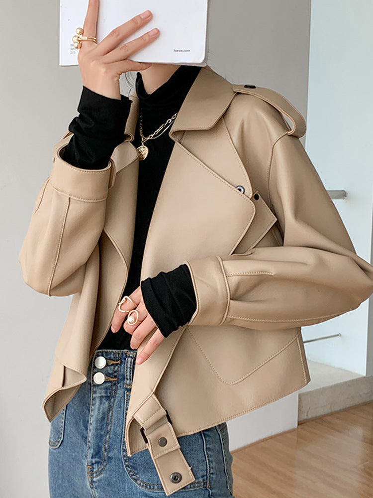 Genuine Leather Clothes Coat photo 4