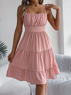 Smocked Back Tiered Cami Dress (5)