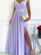 High Slit Lace Detail Maxi Dress (5)