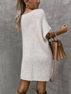 Short Sleeve Sweater Dress Pockets (9)