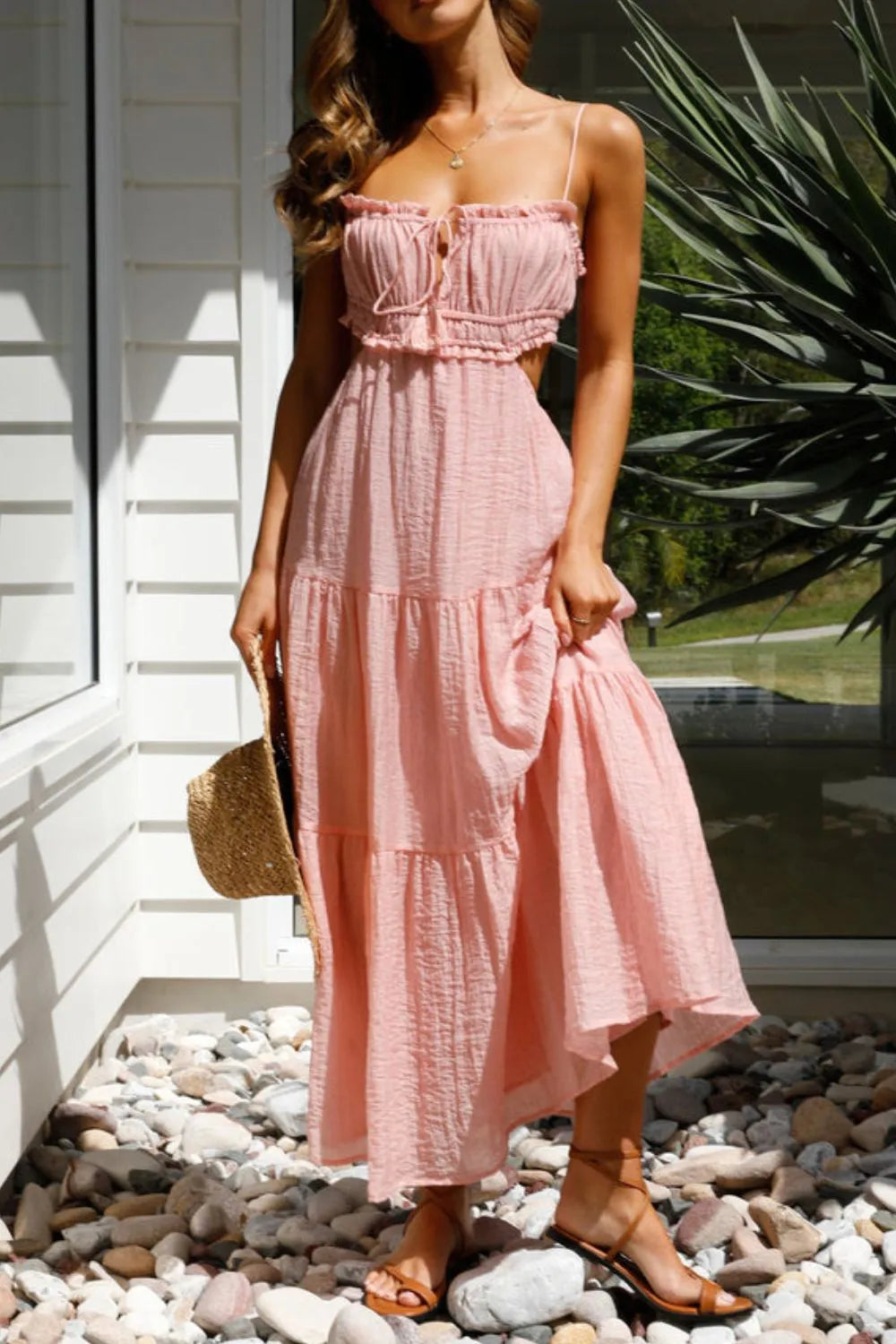 Cutout Square Neck Midi Cami Dress (22)