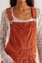 Corduroy Wide-leg Overall Adjustable Straps (3)