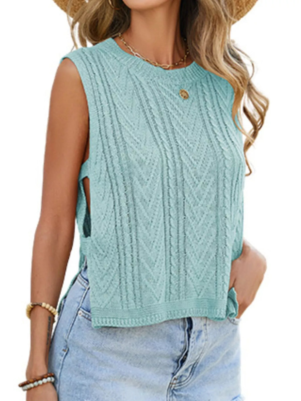 Chevron Knit Sweater Vest (2)