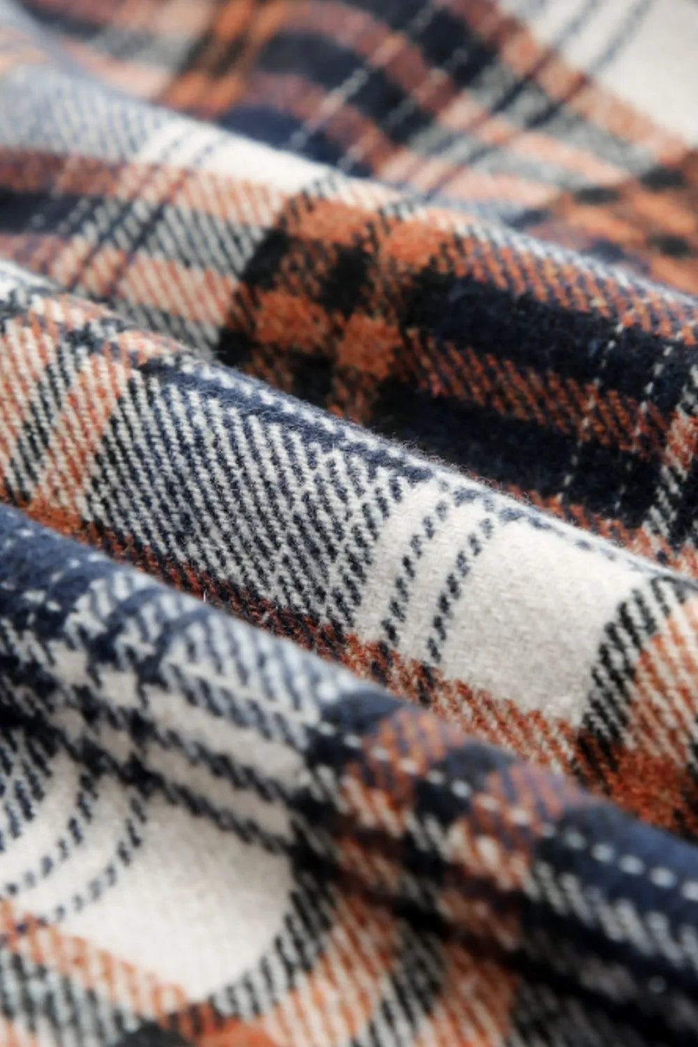 Plaid Button Up Long Sleeve Hooded Jacket (13)