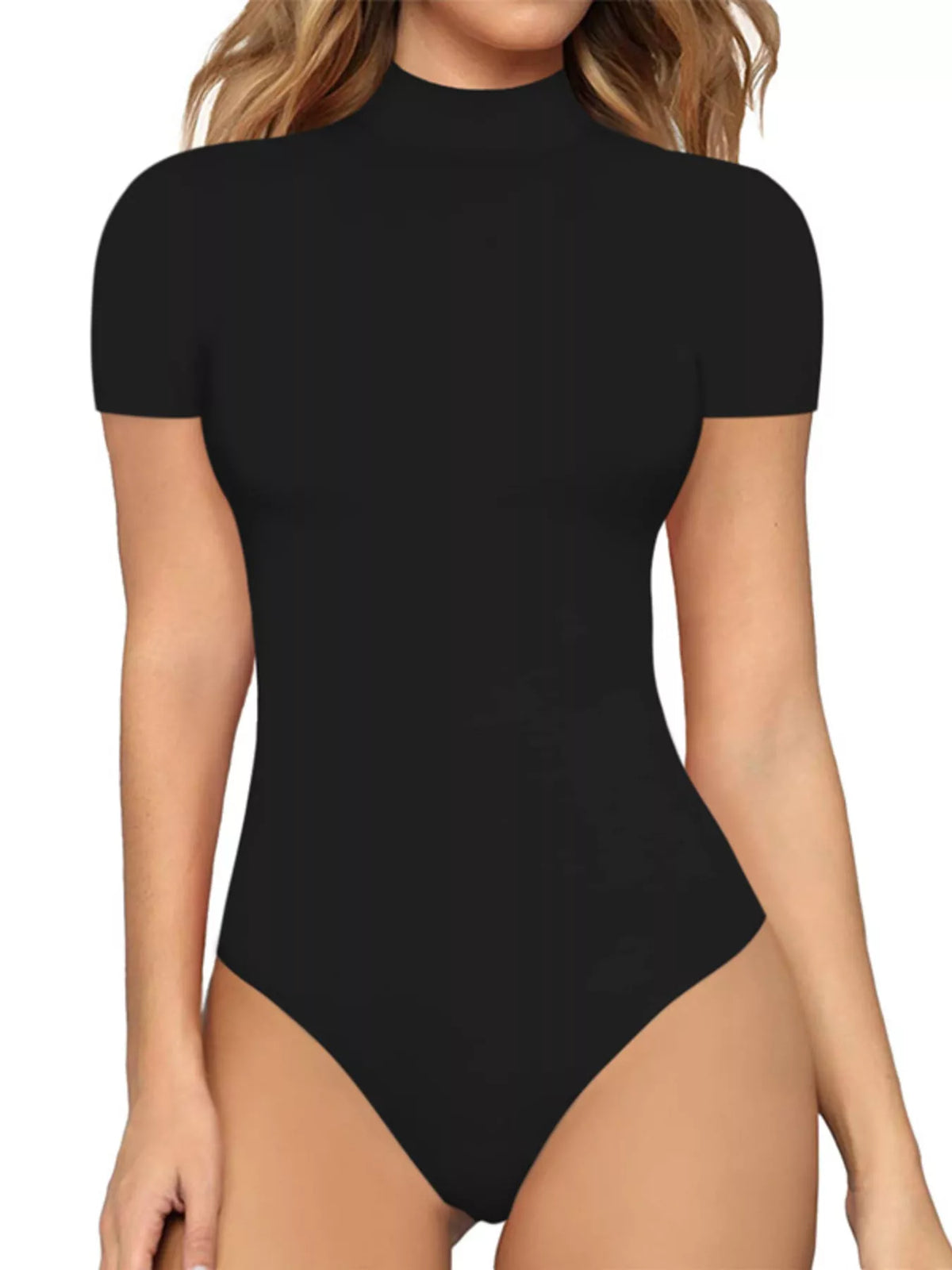 Mock Neck Short Sleeve Bodysuit (12)