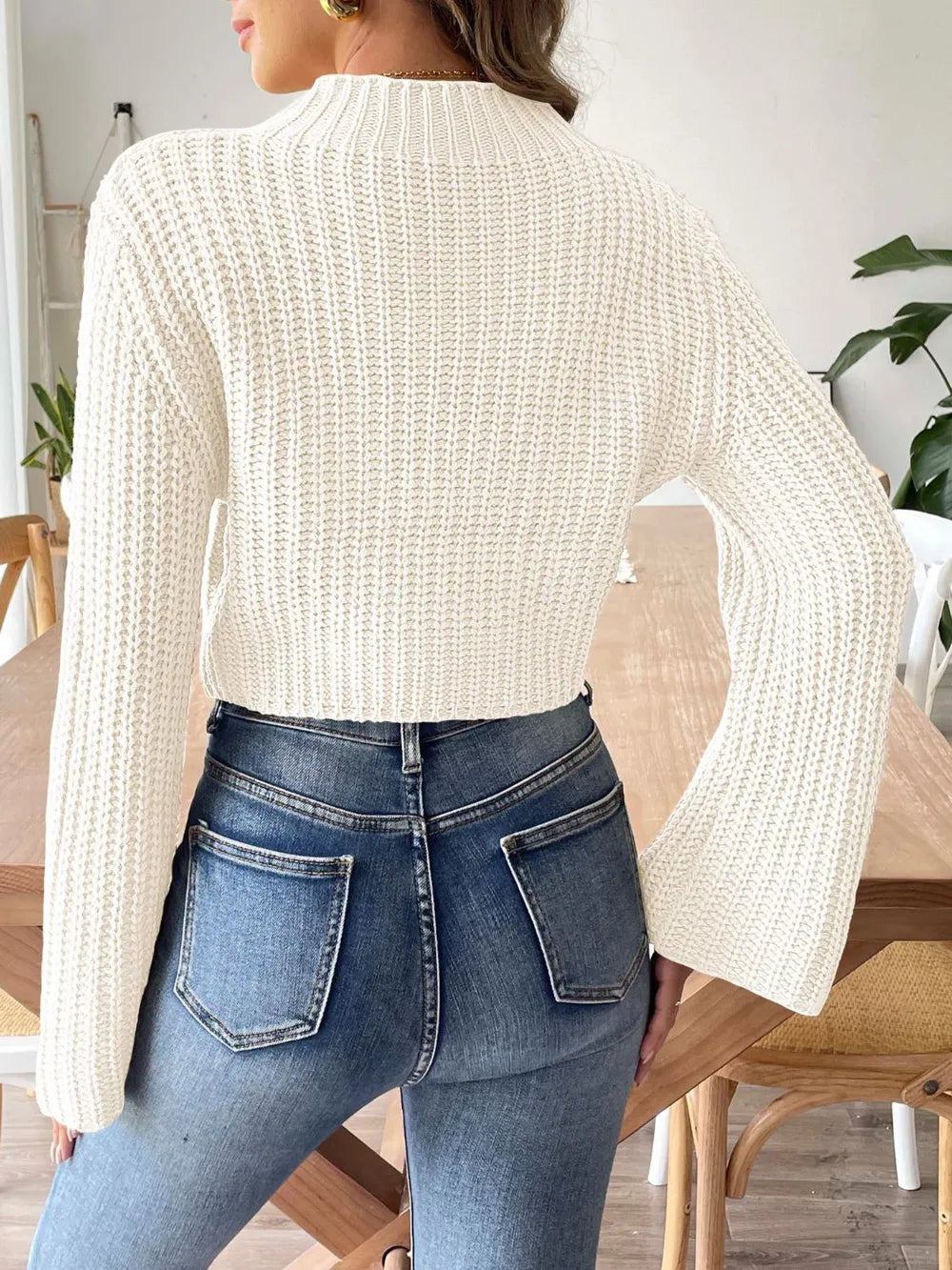 Mock Neck Long Sleeve Sweater (5)
