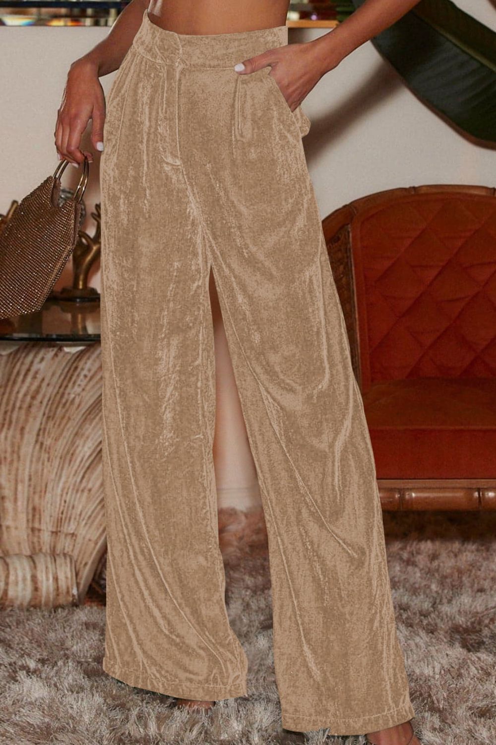 Loose Fit High Waist Long Pants Pockets (18)