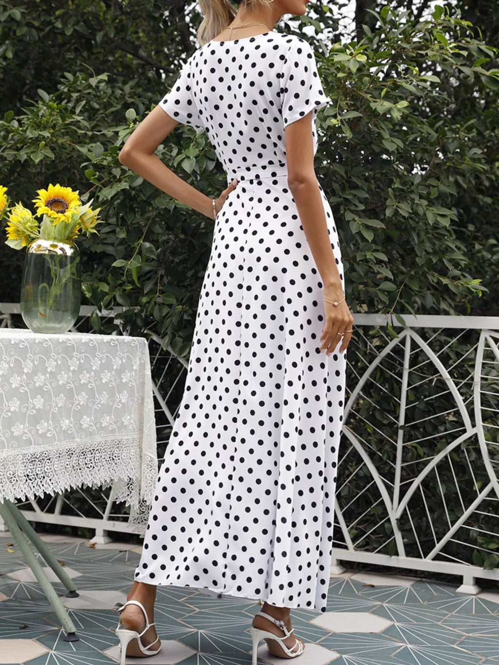 Polka Dot Wrap Maxi Dress (5)
