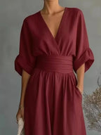 Full Size Half Sleeve Wide-leg Jumpsuit Plus (11)
