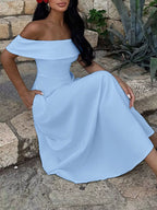 Off-shoulder A-line Maxi Dress (12)
