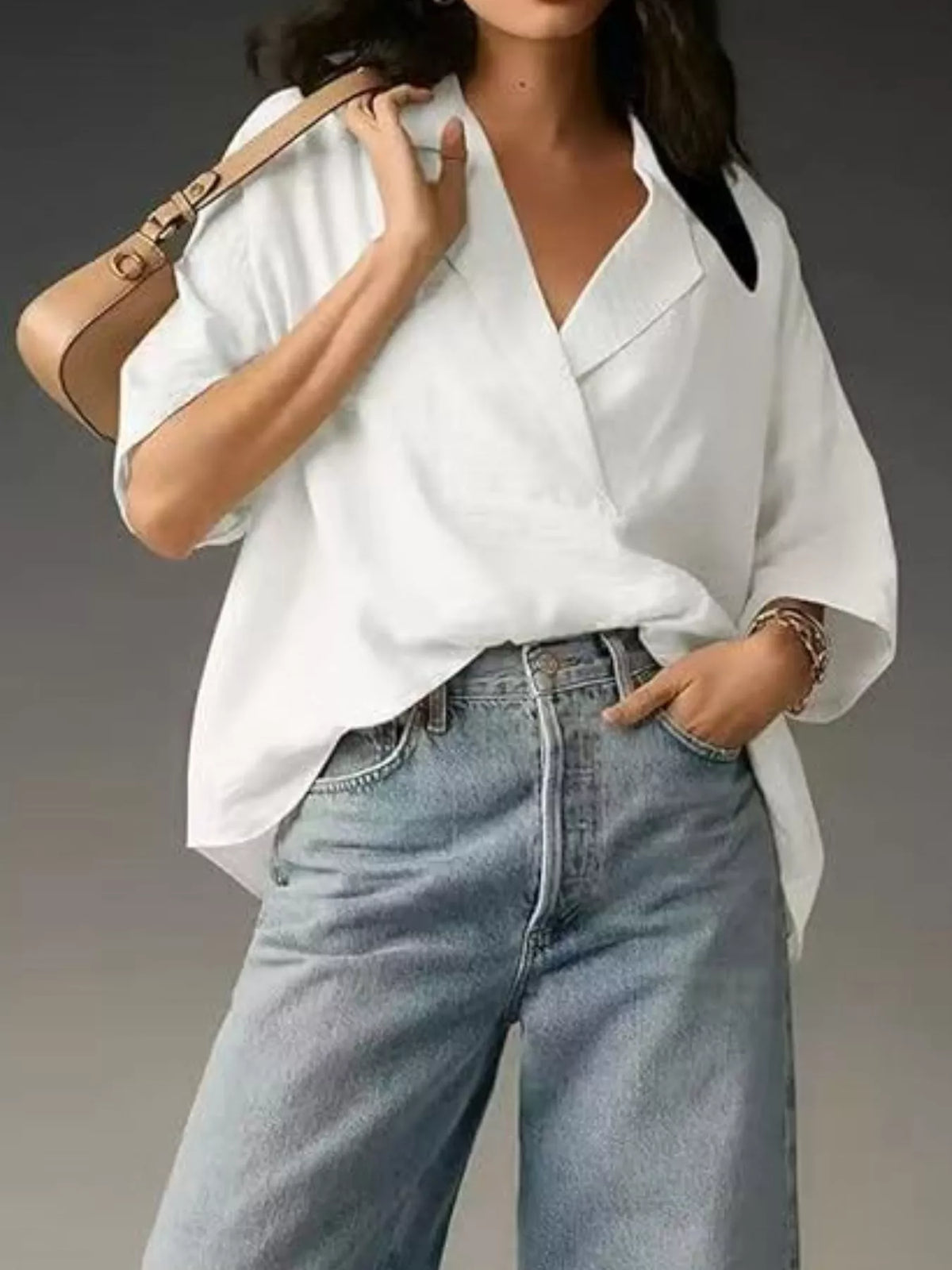 Relaxed Fit Half Sleeve Blouse (3)