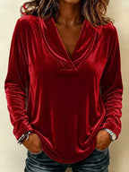 Full Size Velvet Long Sleeve T-shirt Plus (7)