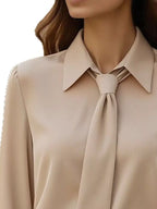 Collared Neck Long Sleeve Blouse (12)