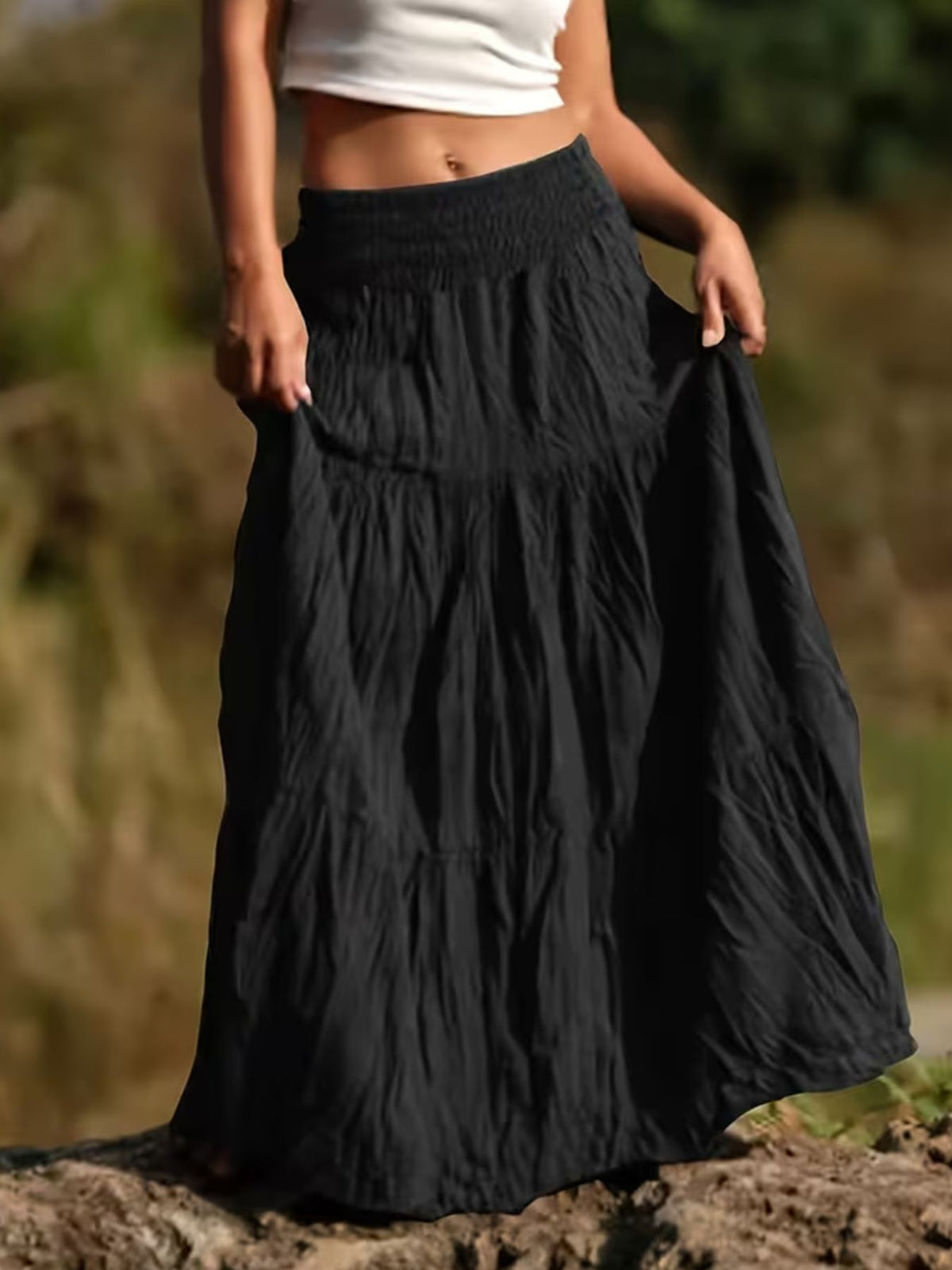 Tiered Maxi Skirt (4)