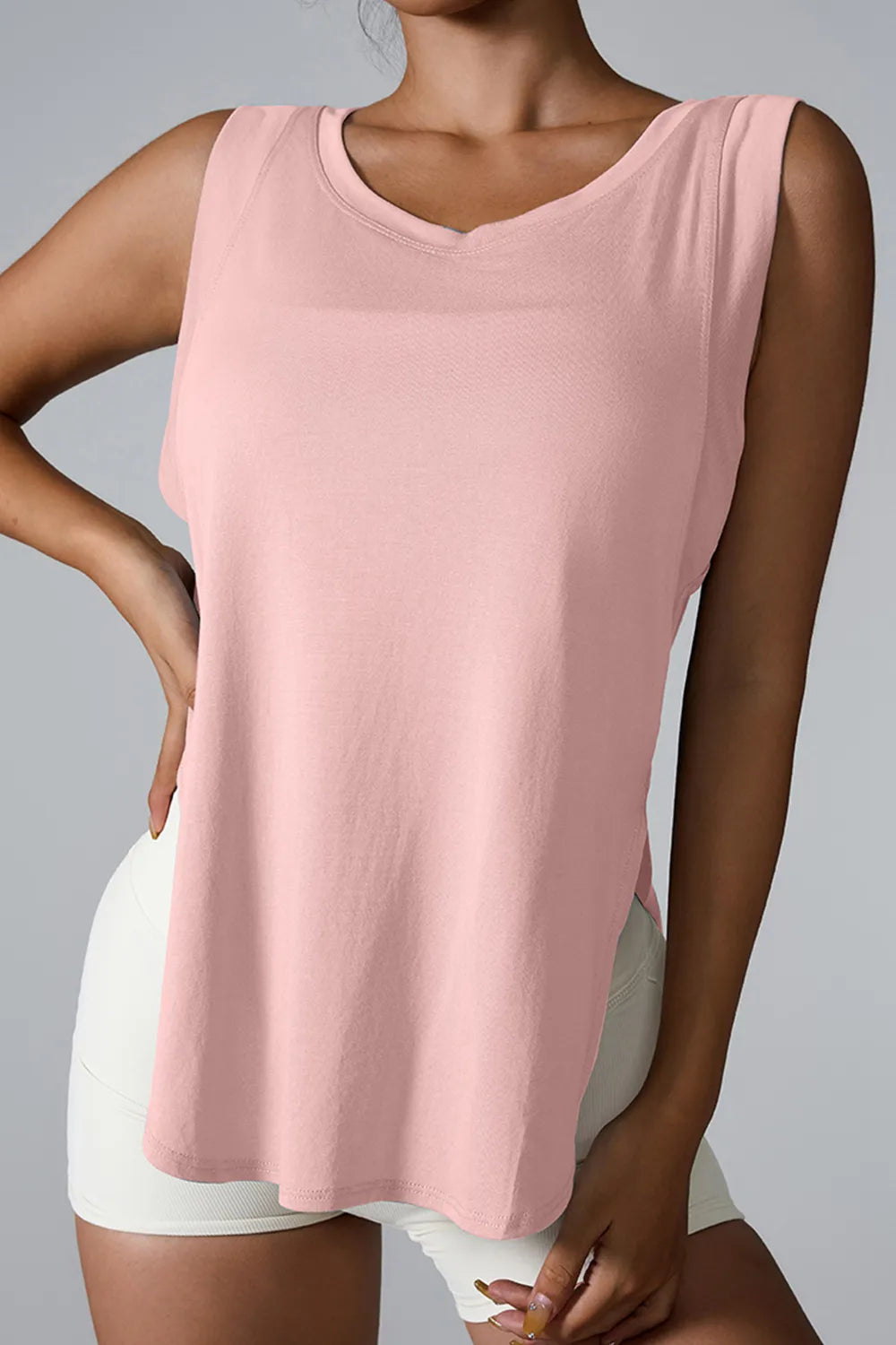 Slit Round Neck Active Tank (14)