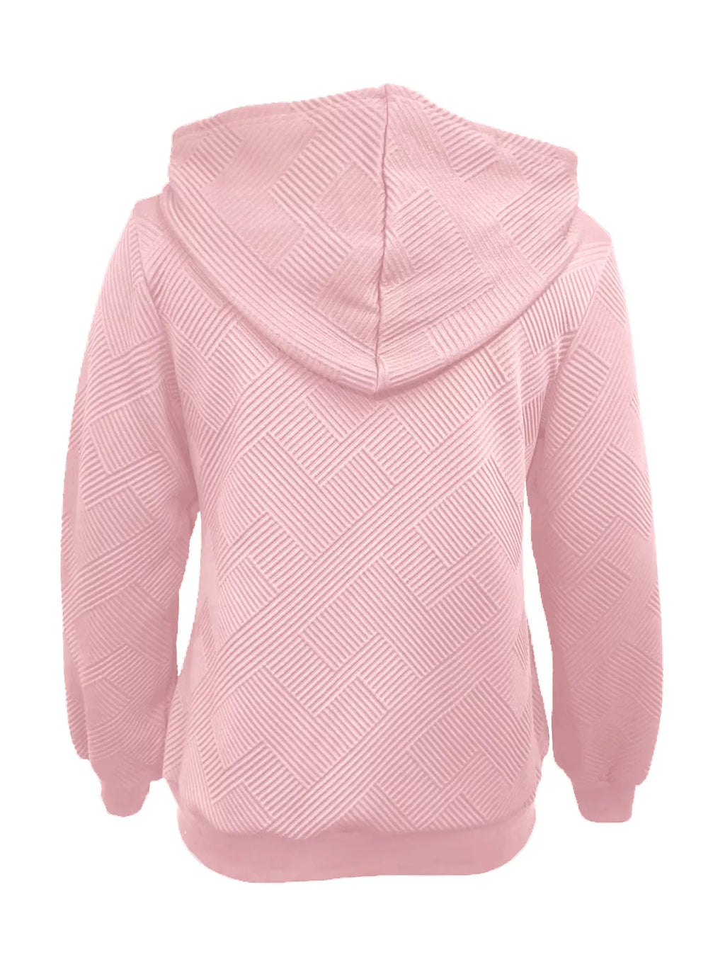 Texture Zip-up Hoodie Drawstring (8)