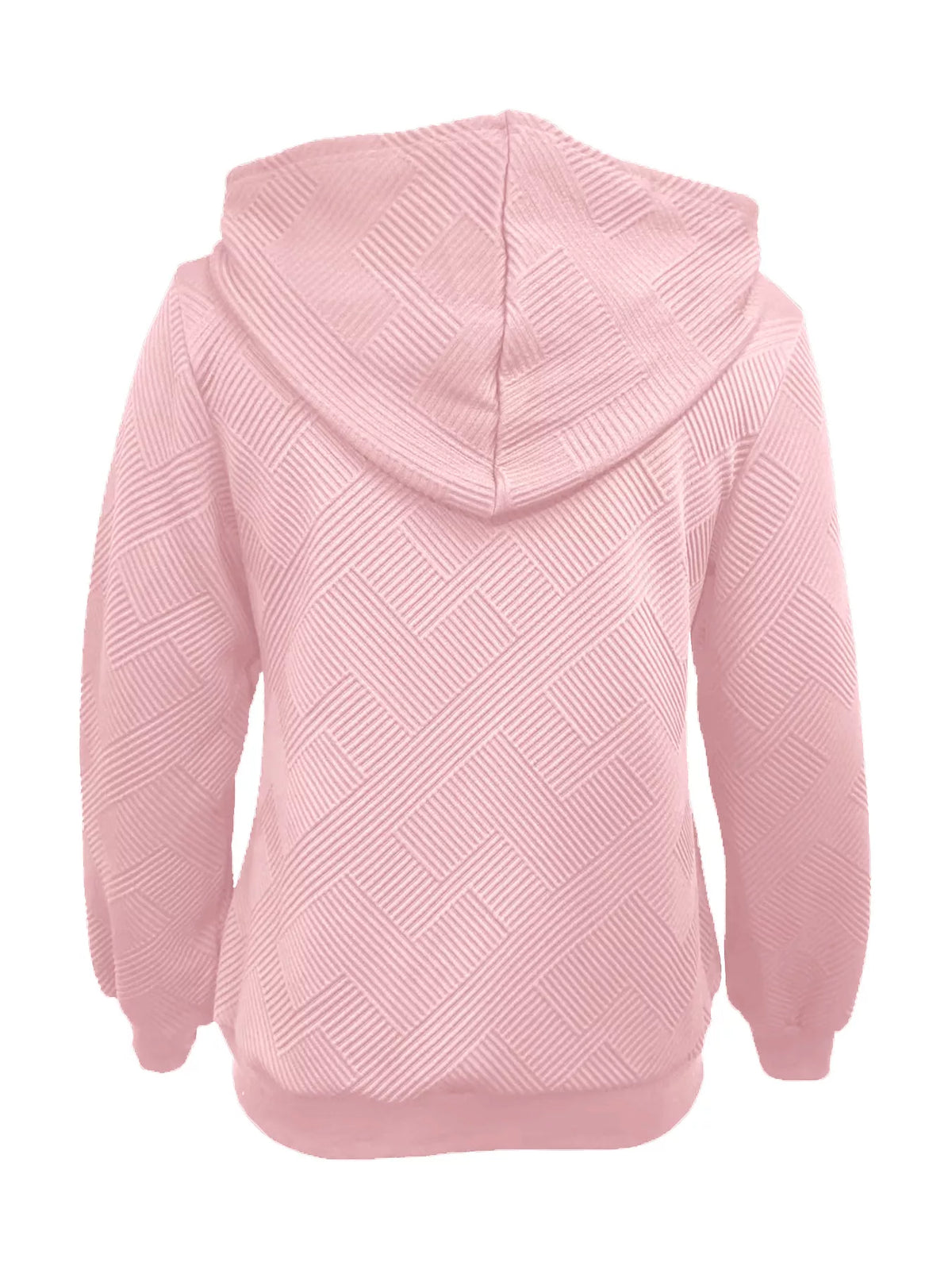Texture Zip-up Hoodie Drawstring (8)