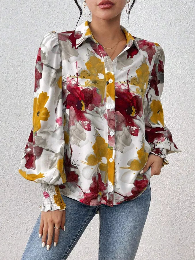 Floral Print Long Sleeve Shirt (15)