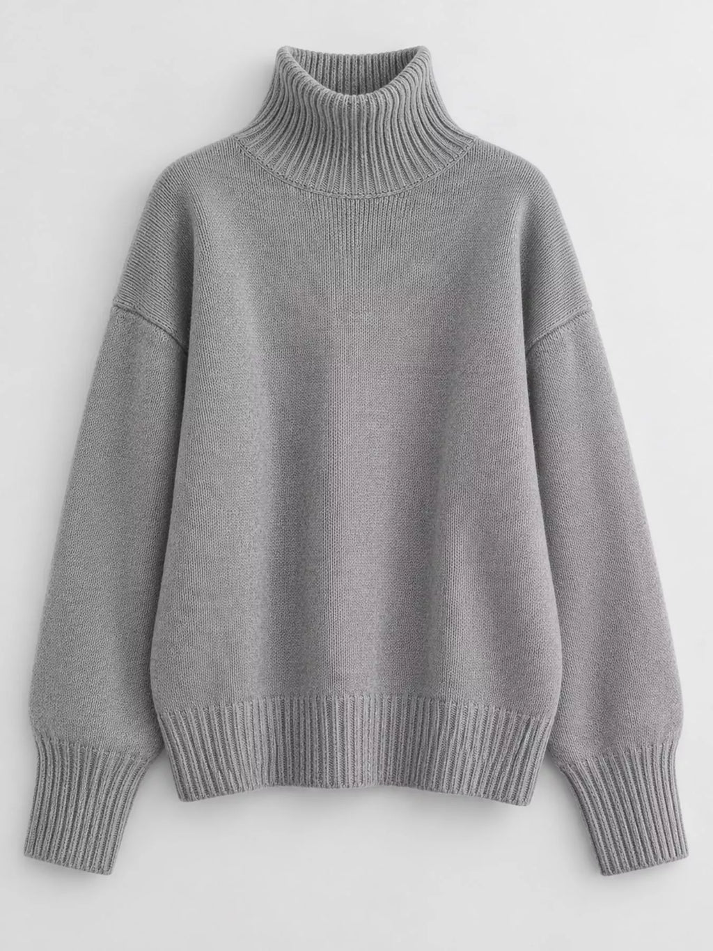 Turtleneck Dropped Shoulder Sweater (6)