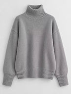 Turtleneck Dropped Shoulder Sweater (6)