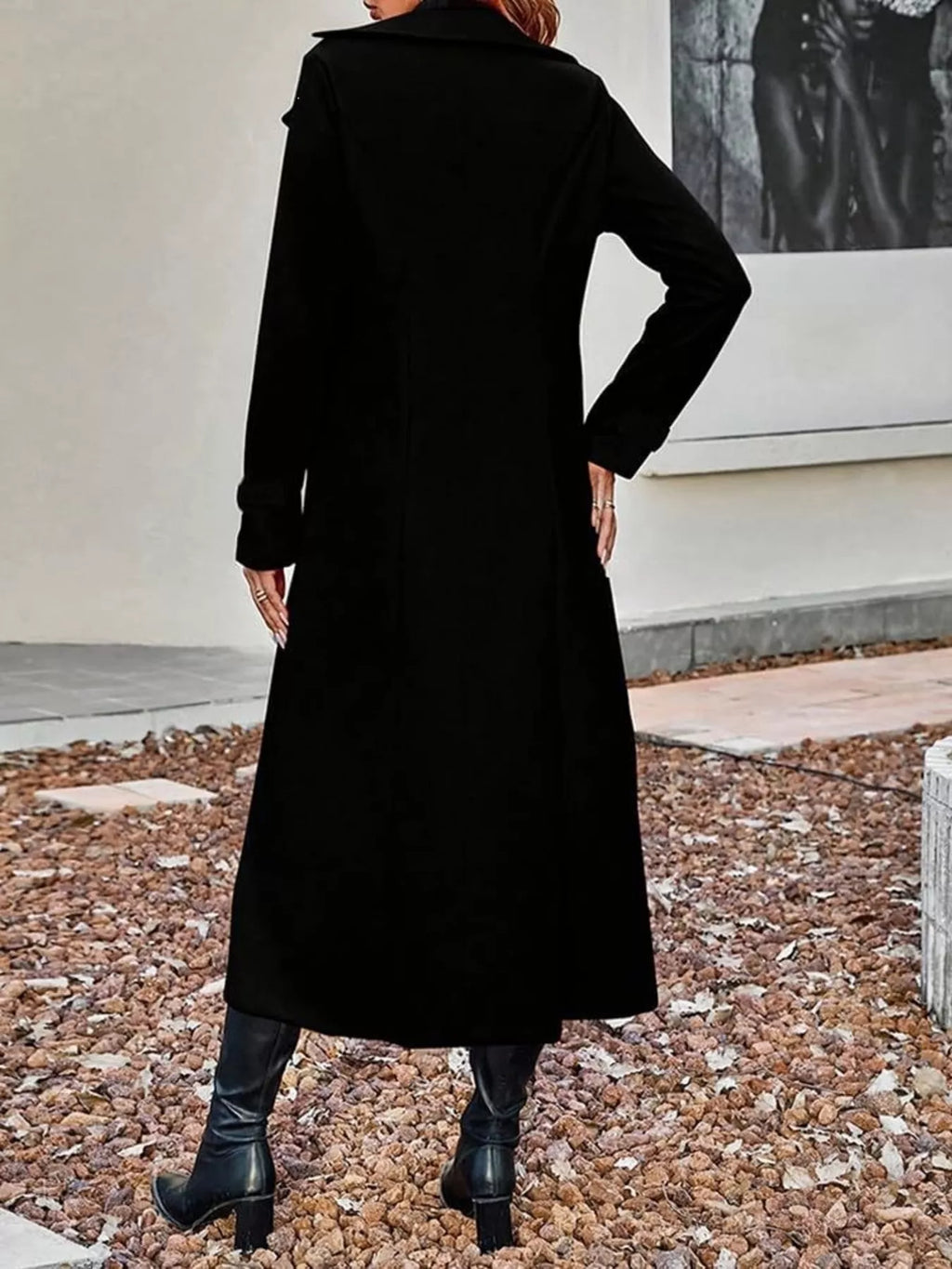 Full Size Double-breasted Longline Trench Coat Plus (6)