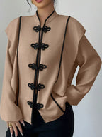 Chinese-style Mandarin Collar Blouse (14)