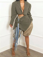 Pleated Detail High Waist Shorts (4)