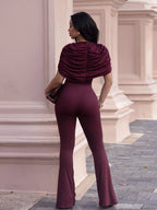 Ruched Flare Leg Jumpsuit (6)