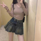 American Retro Pleated Skirt Exposure-proof photo 5