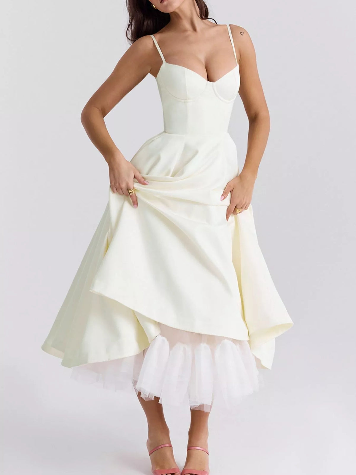 Sweetheart Neck A-line Midi Dress (27)