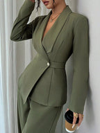 One Button Blazer Pants Set (12)