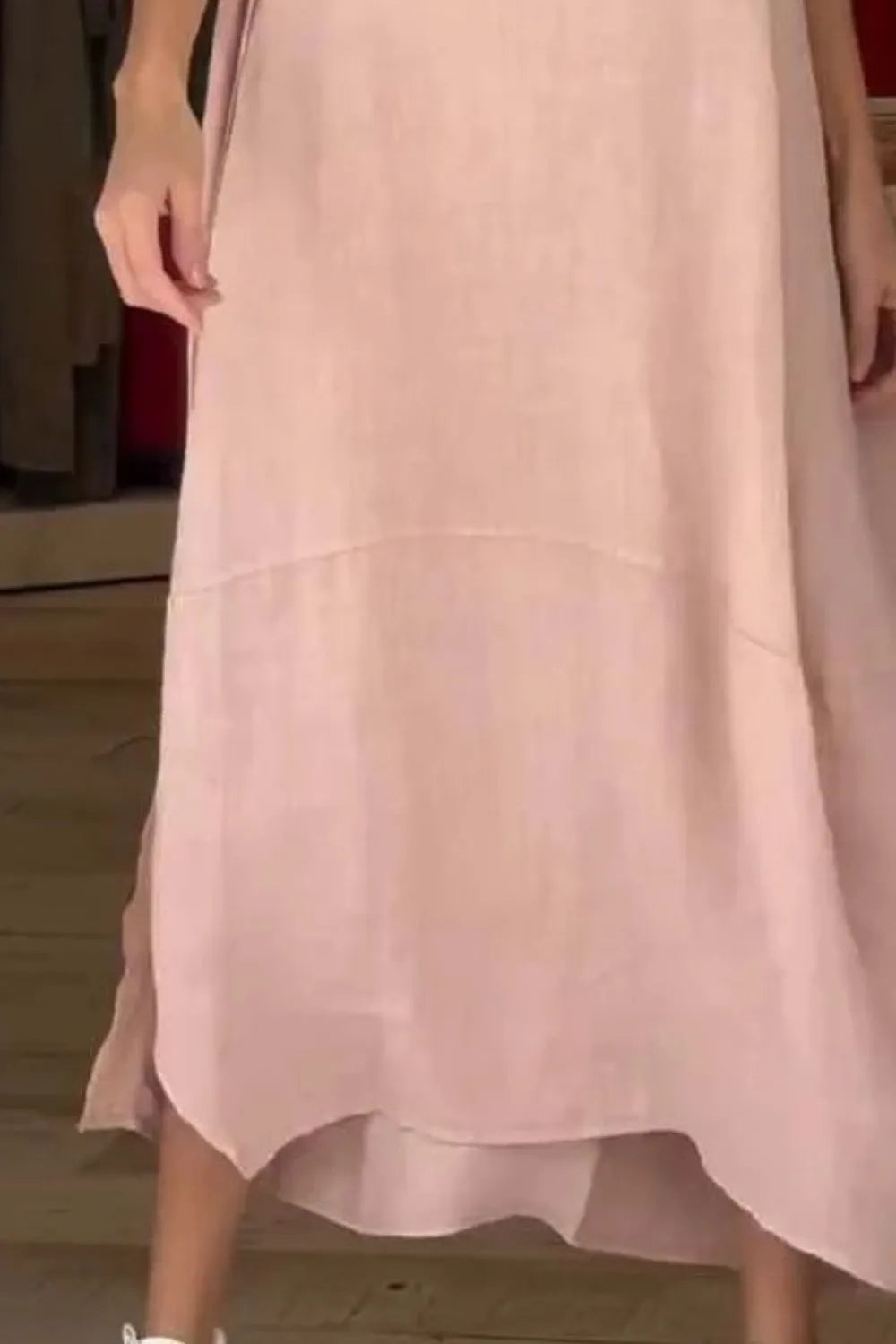 Full Size Relaxed Fit Short Sleeves Dress Plus (9)