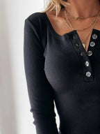 Button Detail Long Sleeve T-shirt (7)