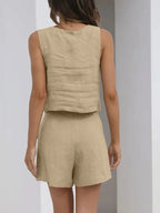 Square Neck Tank Shorts Set (3)