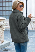 Full Size Lapel Collar Sherpa Coat (24)
