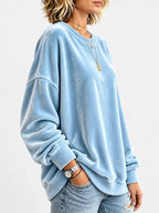 Full Size Crew Neck Drop Shoulder Sweatshirt Plus (18)
