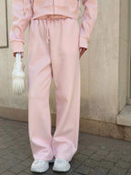 Zip Up Drawstring Hoodie Pants Set (5)
