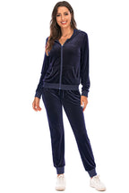 Zip-up Hooded Jacket Pants Set (22)