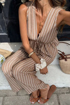 Striped Sleeveless Top Wide Leg Pants Set (6)