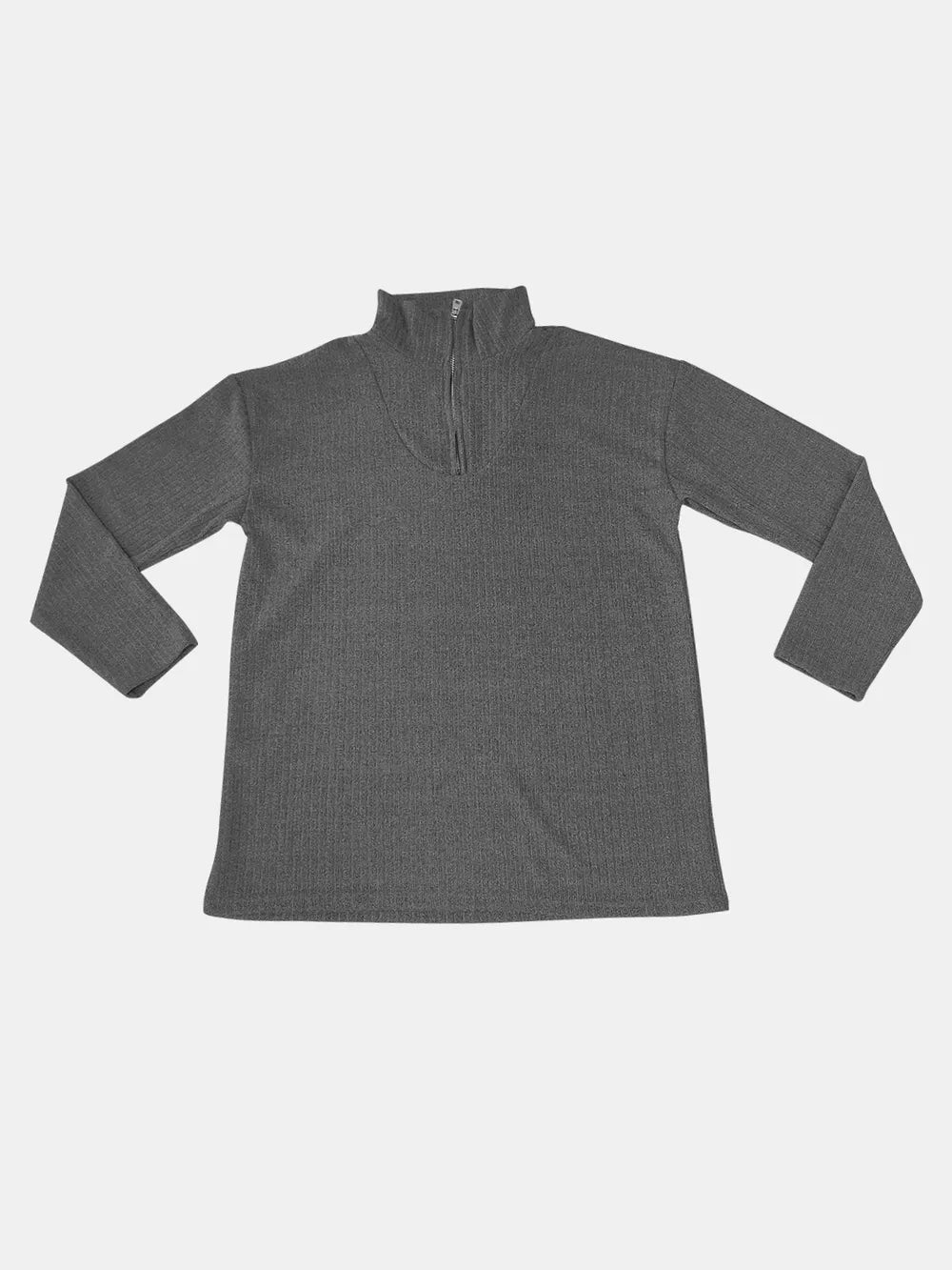 Full Size Quarter Zip Long Sleeve Top (10)