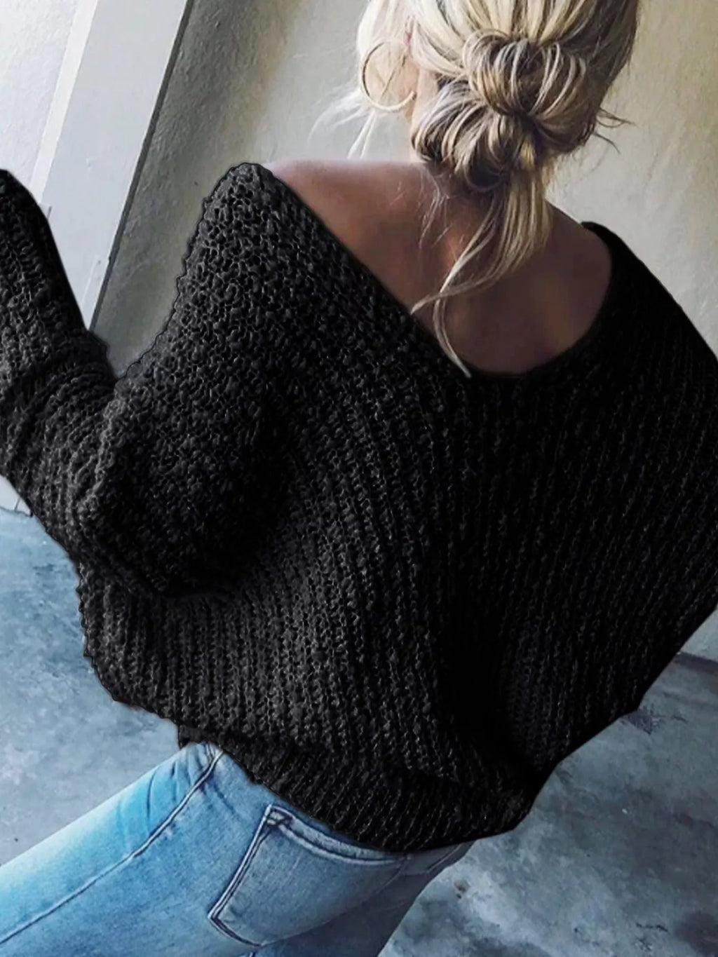 Loose Fit Long Sleeve Sweater (11)