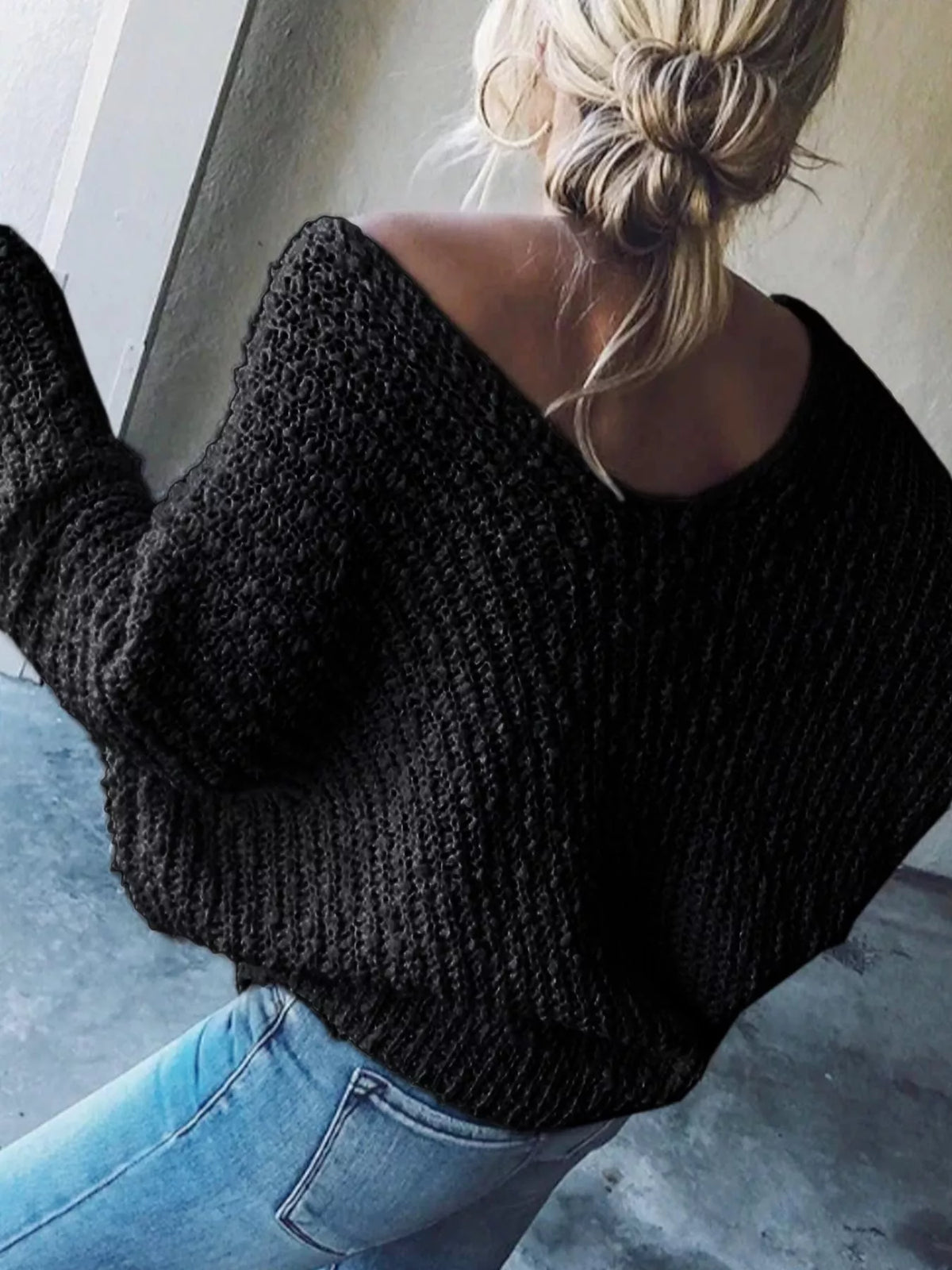 Loose Fit Long Sleeve Sweater (11)