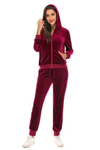 Zip-up Hooded Jacket Pants Set (14)