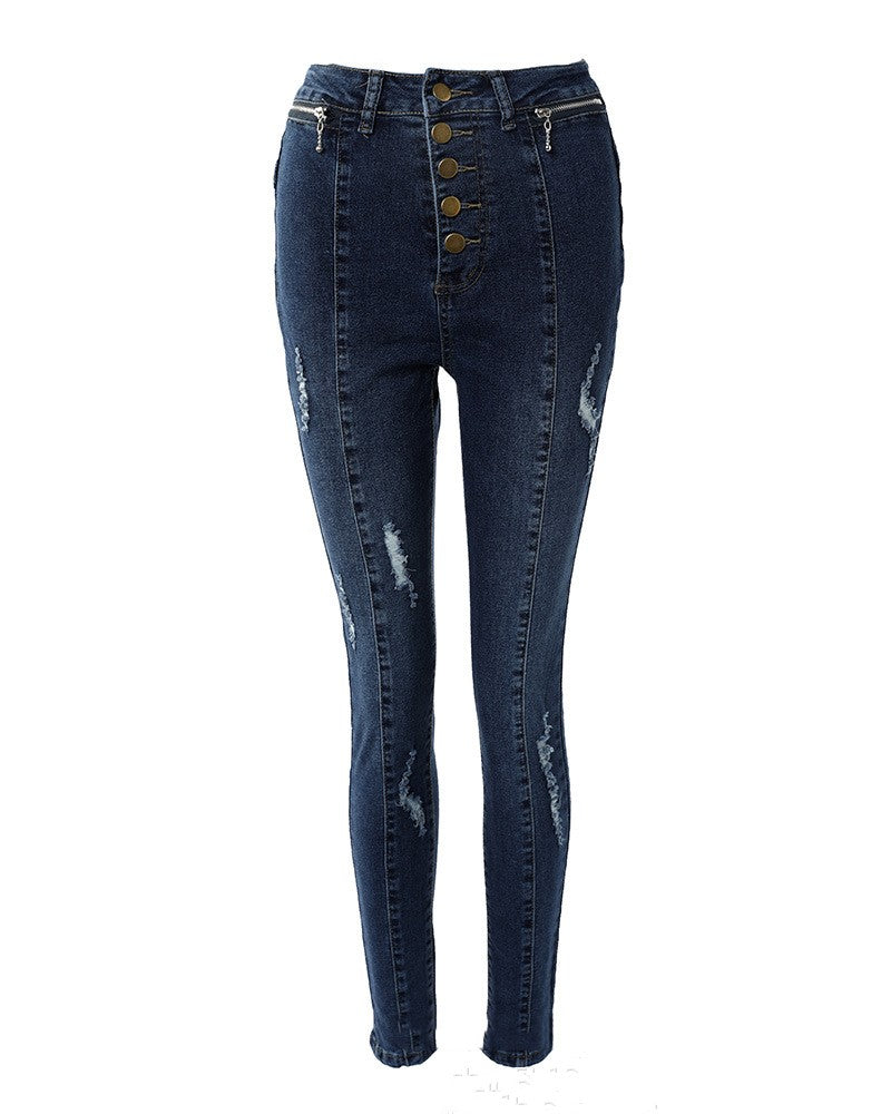 Button Skinny Jeans photo 4