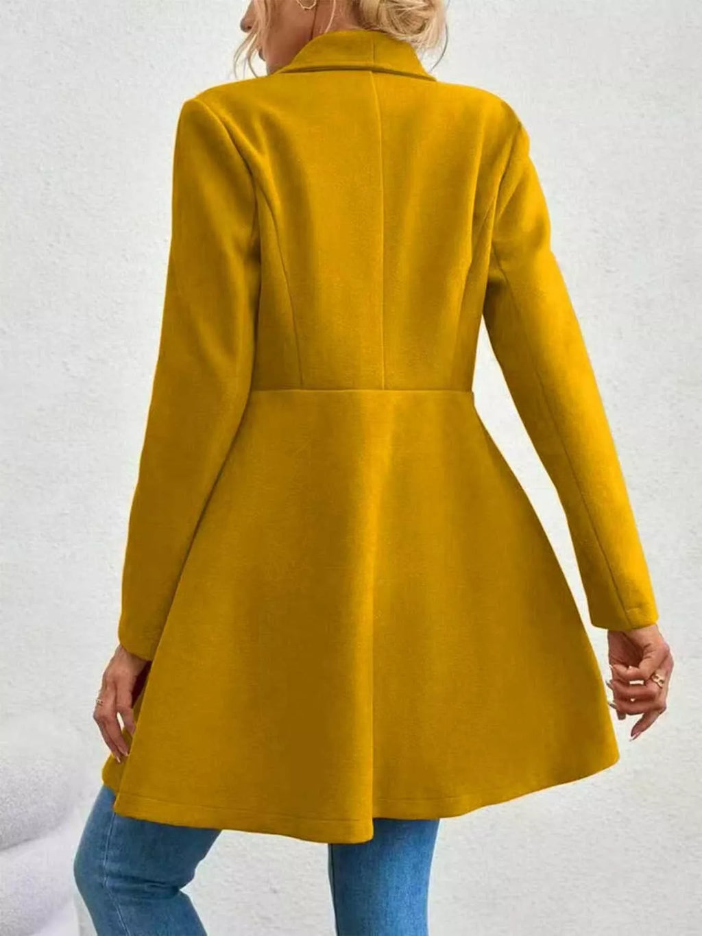 Double-breasted Wool Blend Coat (15)