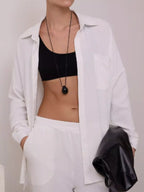 Button Up Long Sleeve Shirt Pants Set (32)