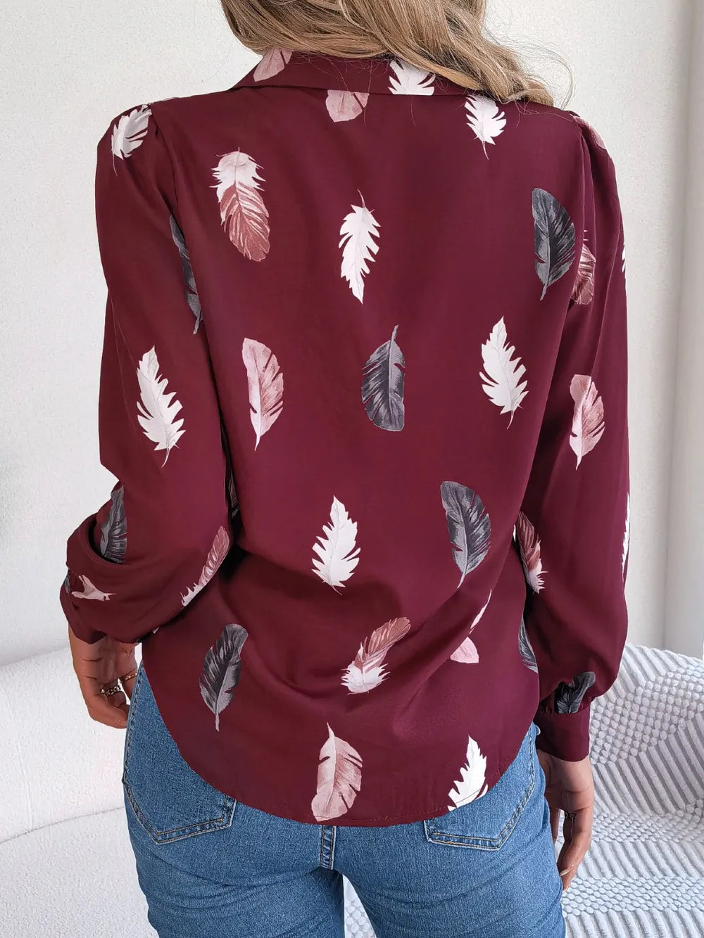 Button Up Printed Collared Neck Shirt (6)