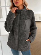 Zip Up Long Sleeve Fuzzy Jacket (16)