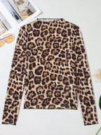 Printed Mesh Long Sleeve Slim Fit Top (14)