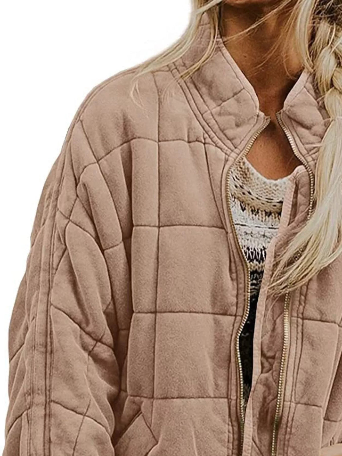 Quilted Zip Up Outerwear (8)